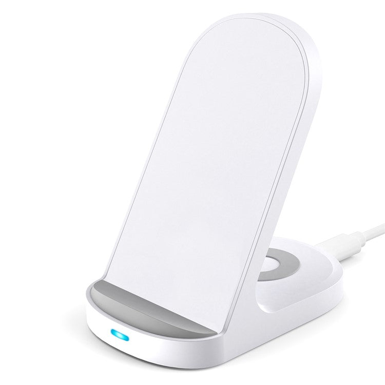 HT-511 15W Wireless Charger Stand for iPhone Charging Pad for AirPods - White