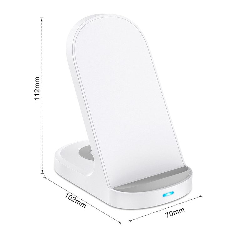 HT-511 15W Wireless Charger Stand for iPhone Charging Pad for AirPods - White