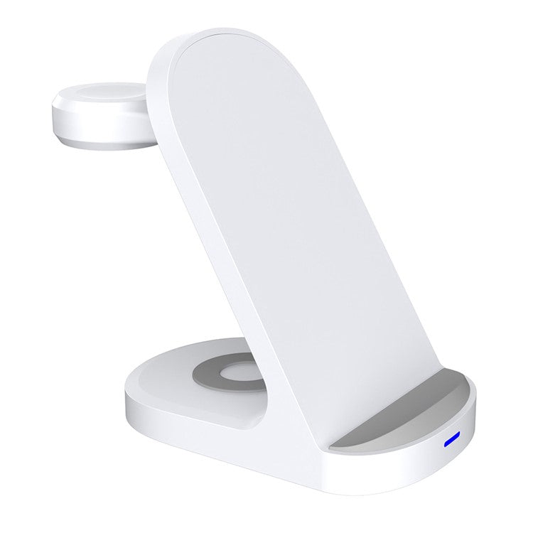 HT-512 For iPhone AirPods Apple Watch 15W Wireless Charger Fast Charging Stand Desk Phone Holder - White