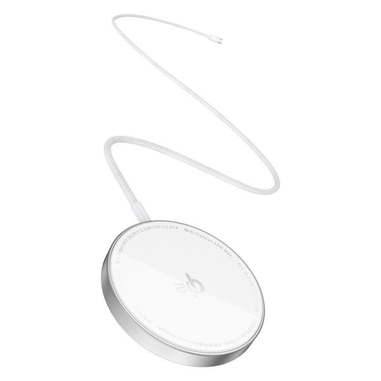 BASEUS Simple Mini4 Air Magnetic Wireless Charger Qi2 15W Phone Wireless Charging Pad - Silver