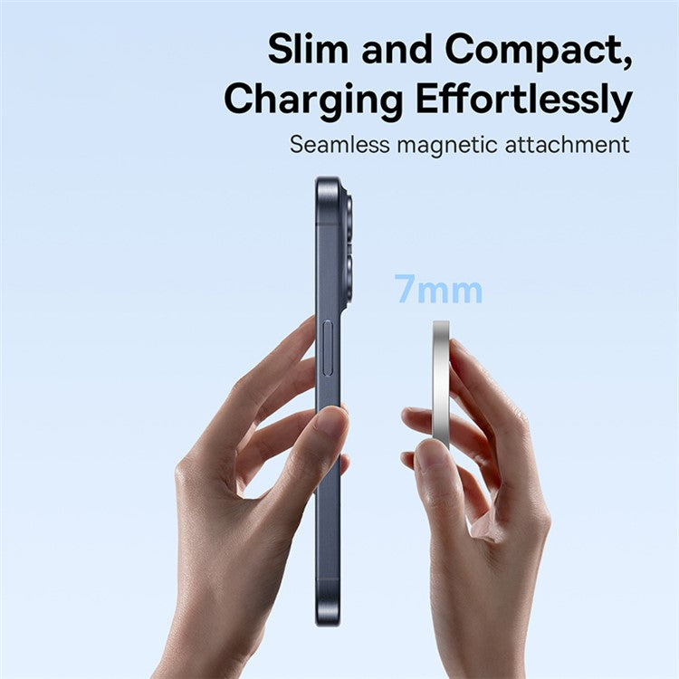 BASEUS Simple Mini4 Air Magnetic Wireless Charger Qi2 15W Phone Wireless Charging Pad - Silver