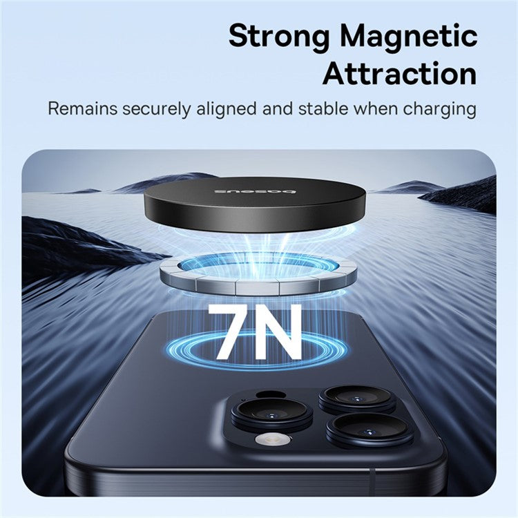 BASEUS Simple Mini4 Air Magnetic Wireless Charger Qi2 15W Phone Wireless Charging Pad - Black