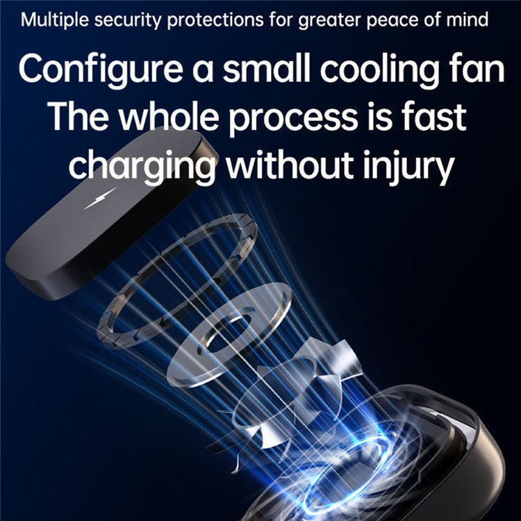 YN43 For iPhone / AirPods / Apple Watch Magnetic Wireless Charger Stand Built-In Cooling Fan