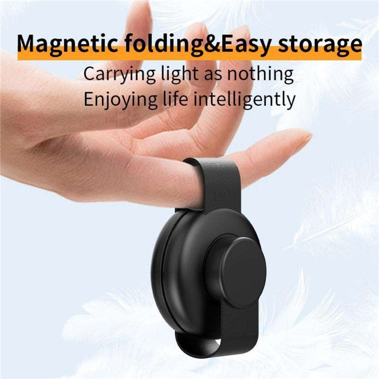 W-162 3-in-1 Foldable Charging Dock Magnetic Wireless Charger for iWatch / AirPods / Phone - Black