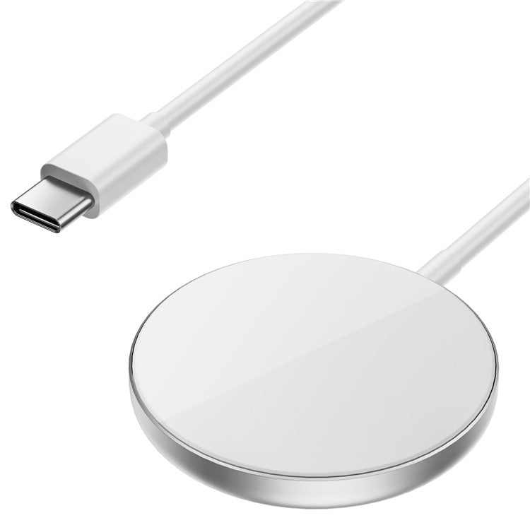 WIWU Wi-W029 QI2 Round Magnetic Wireless Charger Phone Charging Pad with Type-C Cable