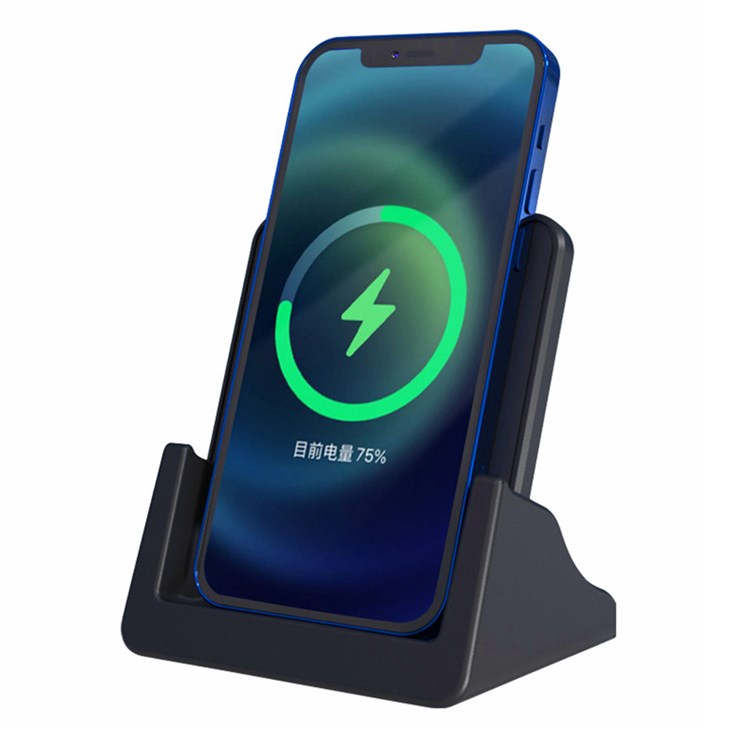 CY-600 15W Fast Charging Dock Vertical Wireless Charger for Apple Xiaomi Samsung (1st Generation) - Black