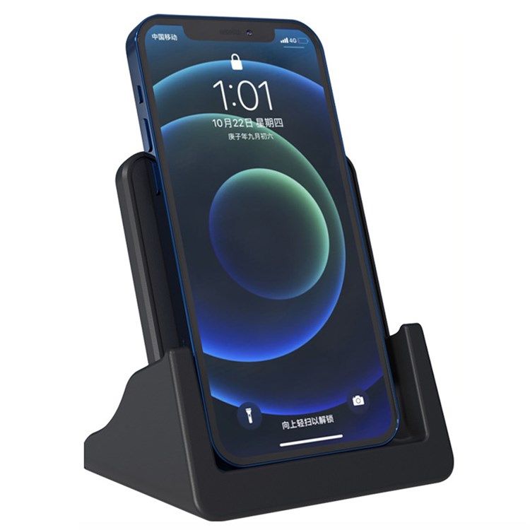 CY-600 15W Fast Charging Dock Vertical Wireless Charger for Apple Xiaomi Samsung (1st Generation) - Black