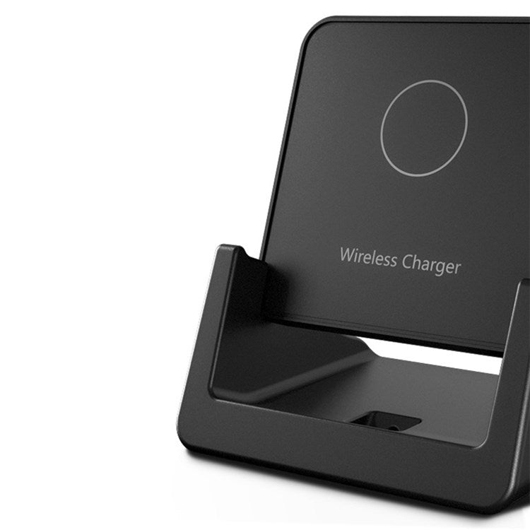 CY-600 15W Fast Charging Dock Vertical Wireless Charger for Apple Xiaomi Samsung (1st Generation) - Black