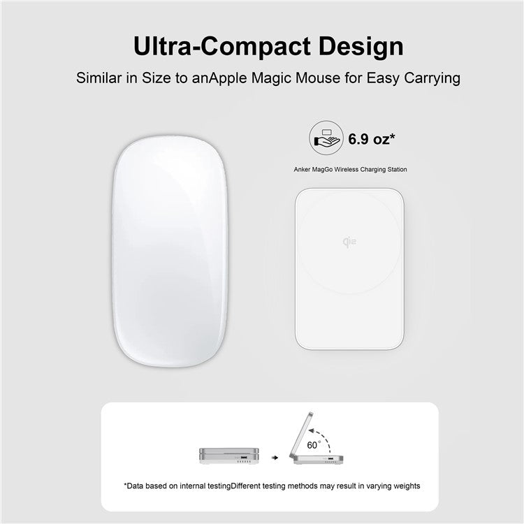 YF-M29 Qi2 Certified 2-in-1 15W Magnetic Wireless Charger with Aluminum Alloy Frame for Earbuds  /  iPhone - White