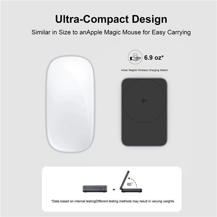 YF-M29 Qi2 Certified 2-in-1 15W Magnetic Wireless Charger with Aluminum Alloy Frame for Earbuds  /  iPhone - Black