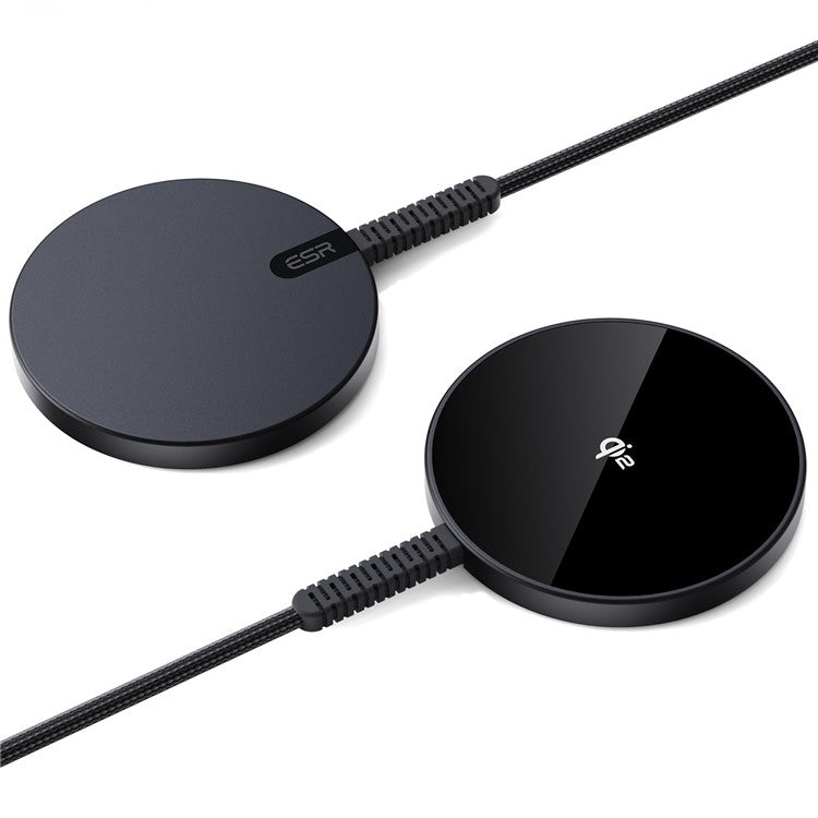 ESR Qi2 HaloLock Mini Wireless Charger 15W Compatible with MagSafe Charging Pad, 5ft Cable - Black