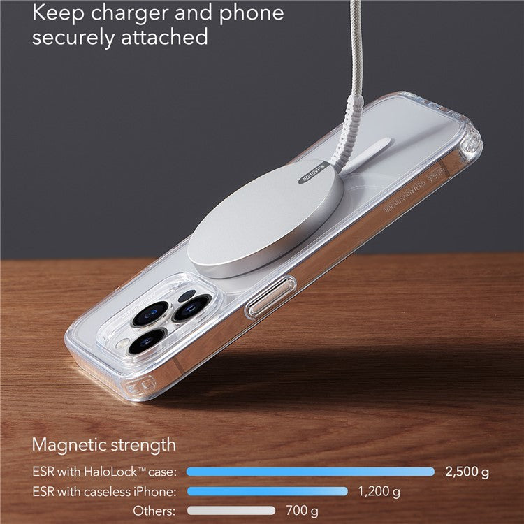 ESR Mini Wireless Charger with 1.5m Cable Portable Cell Phone Fast Charger - Silver