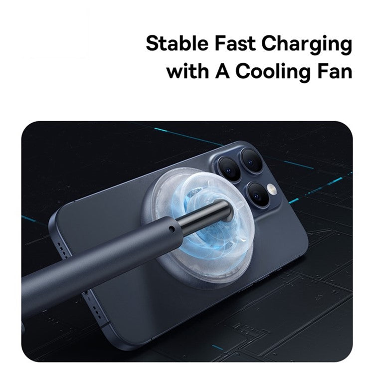 BASEUS Orbit 2 Pro Air-Cooled 2-in-1 Wireless Charging Stand Qi2 20W for Mobile Phone TWS Earphones