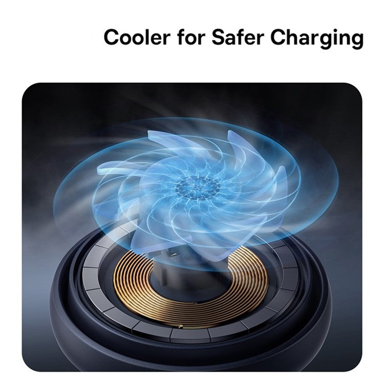 BASEUS Orbit 2 Pro Air-Cooled 2-in-1 Wireless Charging Stand Qi2 20W for Mobile Phone TWS Earphones