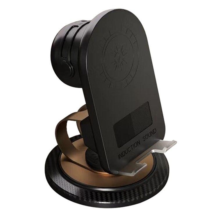 15W Wireless Charger Phone Holder Multifunctional Rotating Phone Charging Stand with Sensor Speaker