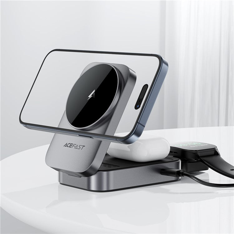 ACEFAST E22 3 in 1 Desktop Wireless Charger Foldable Charging Stand