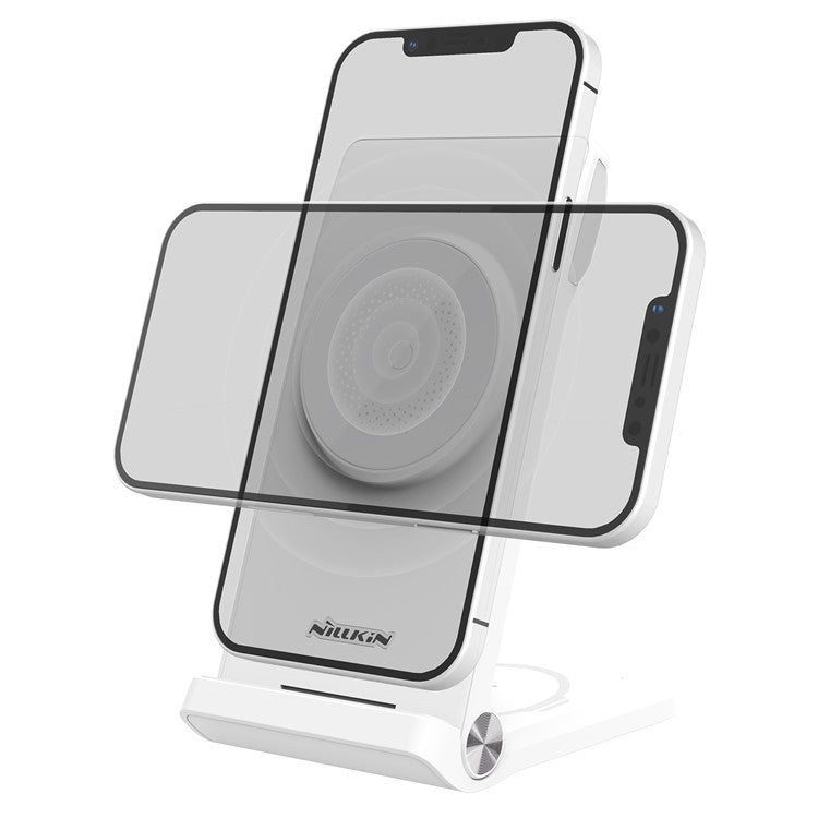 NILLKIN Powertrio 3 in 1 Compatible with MagSafe Wireless Charger Mobile Phone / Earphone / Smart Watch Folding Charing Dock, with Huawei Watch Charger (EU Plug)