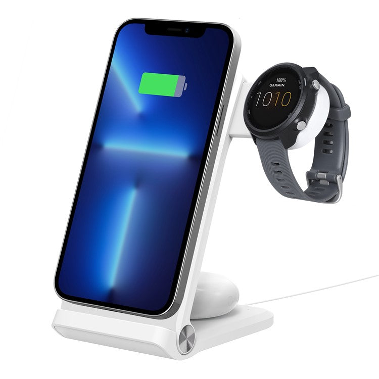 NILLKIN Powertrio 3 in 1 Compatible with MagSafe Wireless Charger Mobile Phone / Earphone / Smart Watch Folding Charing Dock, with Huawei Watch Charger (EU Plug)