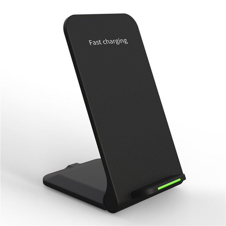 S25 Foldable 15W Wireless Charger Cellphone Stand Fast Charging Dock for iPhone Android Phone - Black