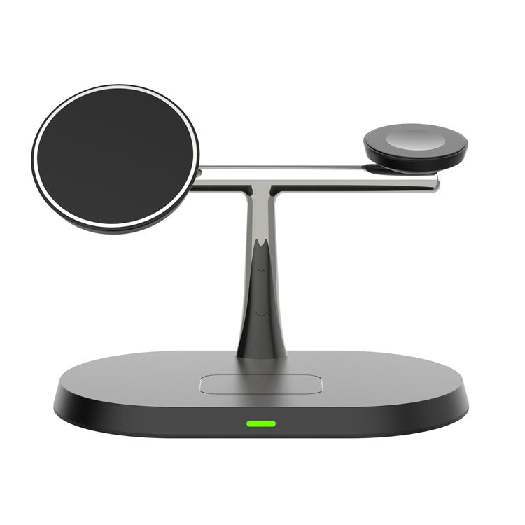 CF31 3-in-1 Magnetic Wireless Charger 15W Fast Charging Stand Holder for Apple Watch / AirPods / iPhone and Qi-enabled Devices - Black