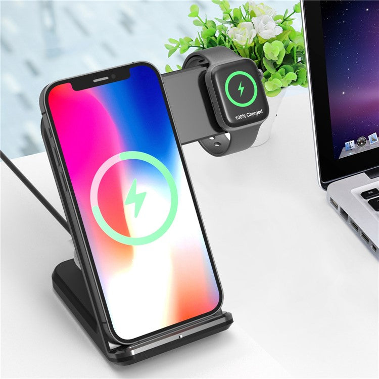 F11 Pro 3 in 1 Wireless Charger 15W Fast Charging Station for iPhone / Samsung / Apple Watch / TWS Earphones