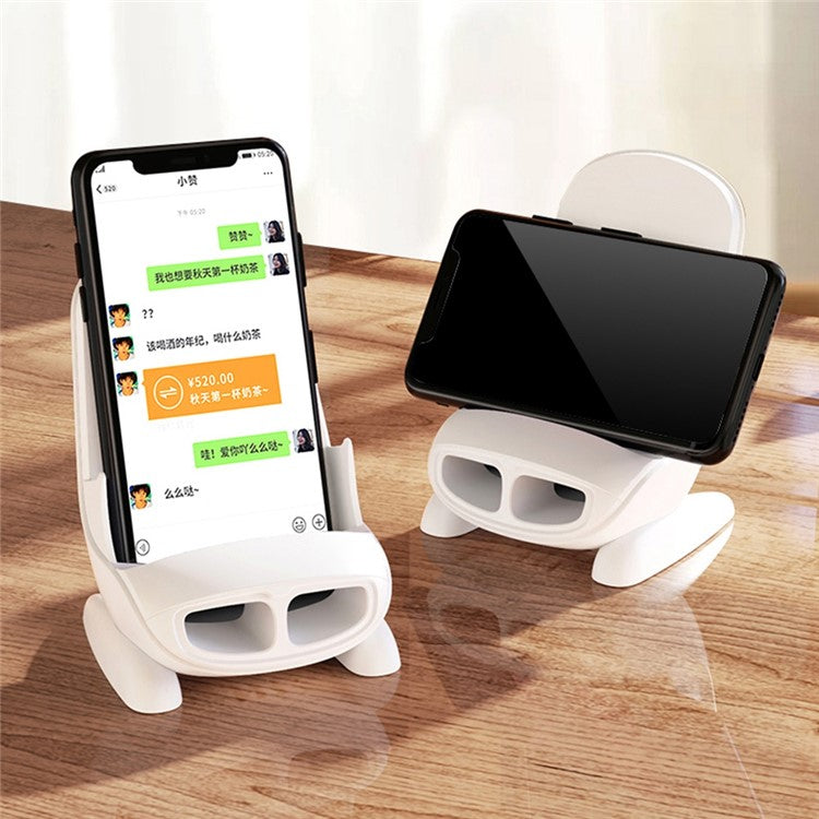 S88 Magnetic Adapter Design 15W Wireless Charging Stand Holder Wireless Charger Sound Amplifier Function - White