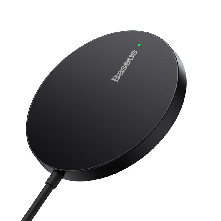 BASEUS Simple Mini3 Magnetic Wireless Charger 15W Slim Round Wireless Charging Pad - Black