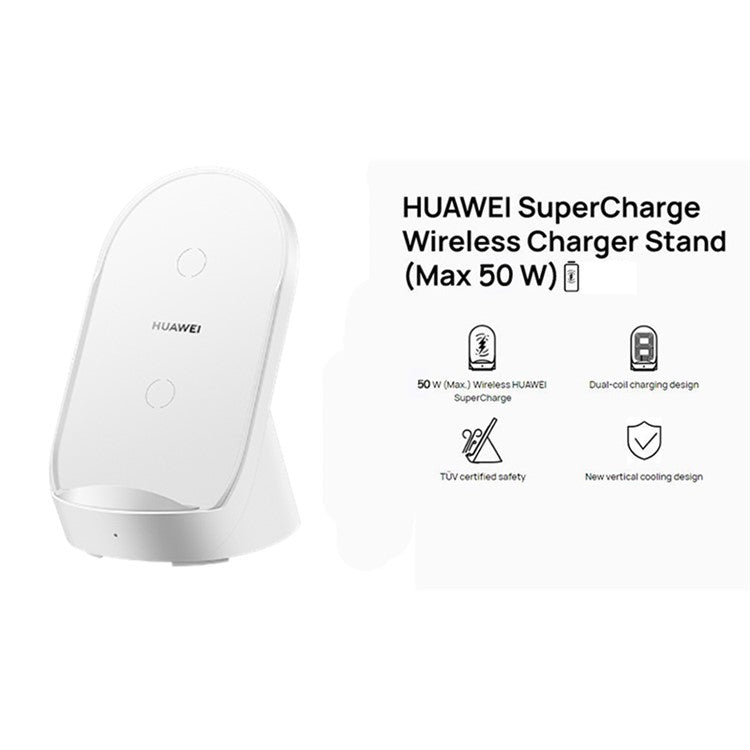 HUAWEI CP62R Vertical Super Fast Wireless Charger Max 50W Cell Phone Charging Stand Station with Cable (Upgraded Version) - CN Plug