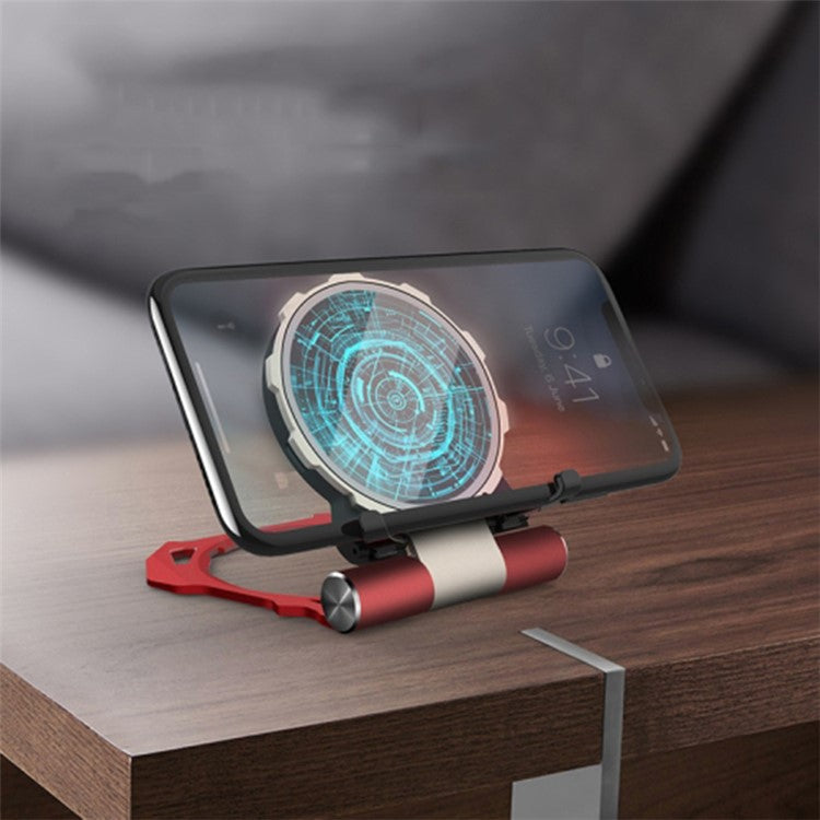 Aluminum Alloy Wireless Charger Folding Portable Phone Charger Support 180-Degree Rotating with Micro USB Cable