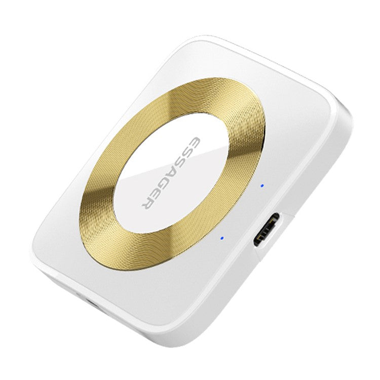 ESSAGER Portable Charging Pad Mini Size 15W Magnetic Wireless Charger for Apple Watch iPhone AirPods - White