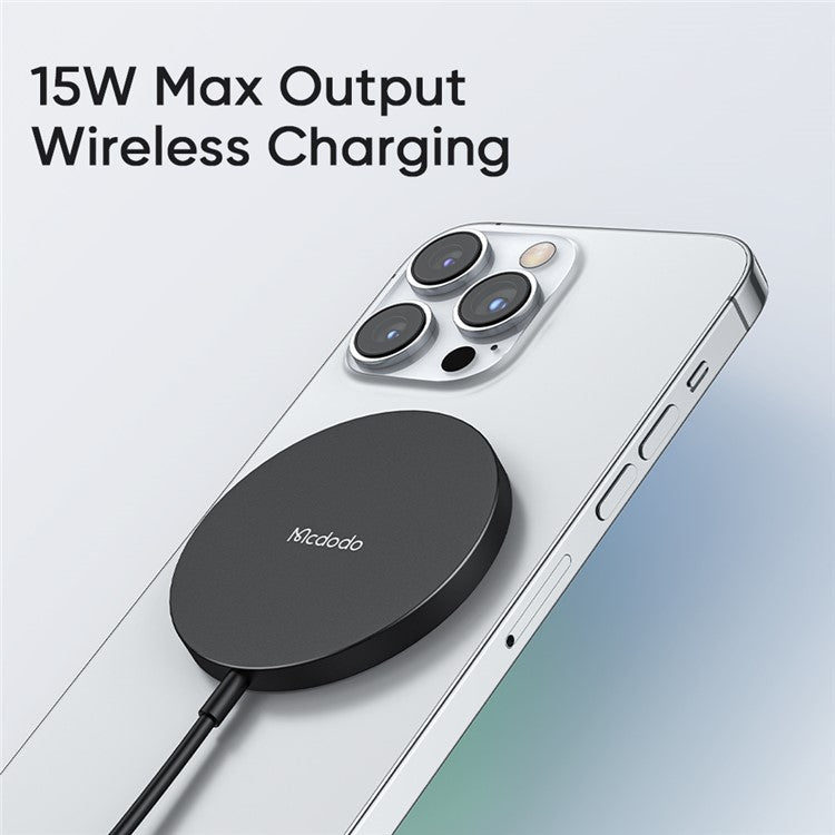 MCDODO CH-4360 MDD Wireless Charger Ultra-thin Charging Pad Cell Phone Safe Charger - Black