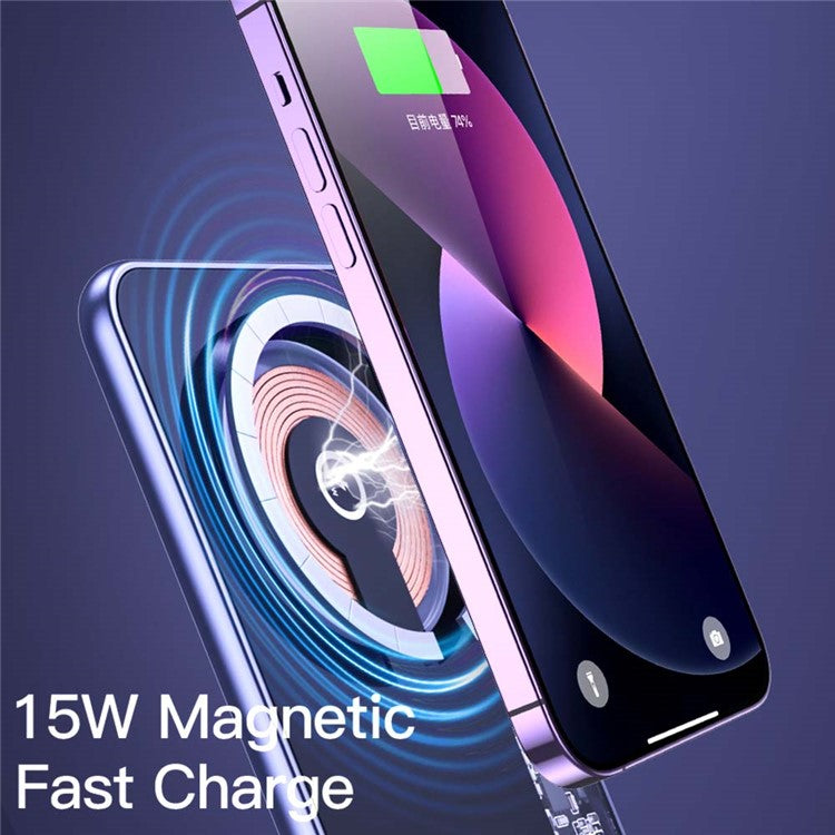 TOTU CACW-065 Ming Series 2-in-1 Magnetic Wireless Charger for Cell Phone, Smartwatch Portable Slim Charging Base