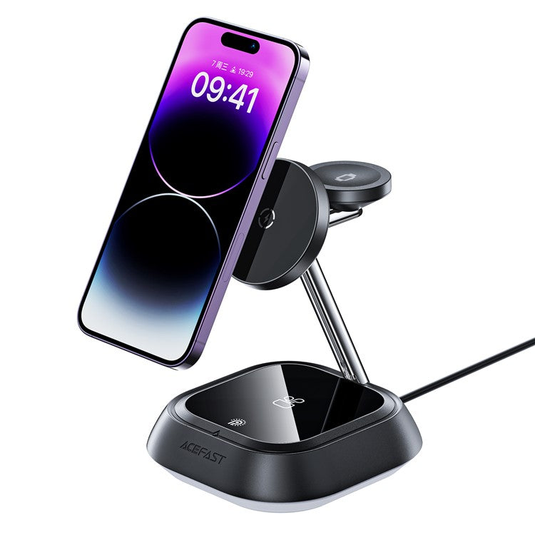 ACEFAST E16 3-in-1 Wireless Charger Desktop Charging Station with Atmosphere Light for Mobile Phone / Earphones / Smart Watch