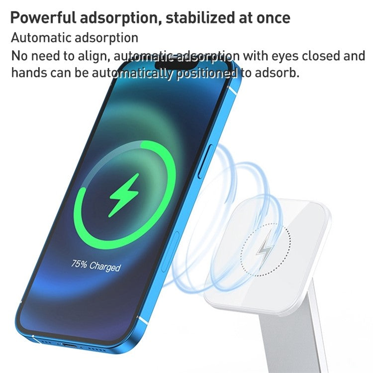 S16 15W 3-in-1 Folding Fast Wireless Charger Cell Phone Charging Stand for Headset, Watch