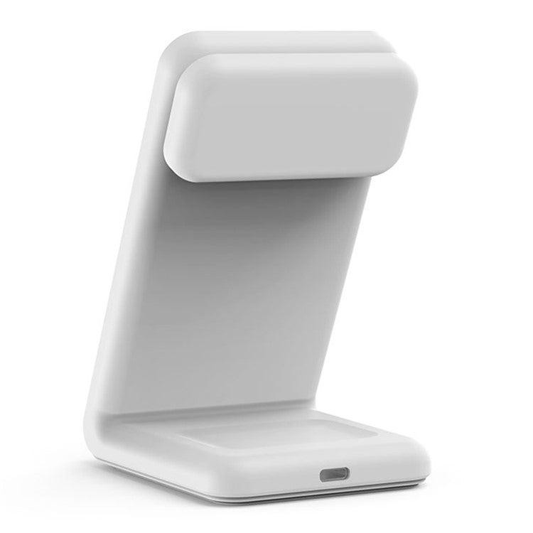 M7 For iPhone 12-15 / iWatch / AirPods 3-in-1 Magnetic Wireless Charger 15W Fast Charging Stand Holder (CE, FCC, RoHS, UKCA) - White