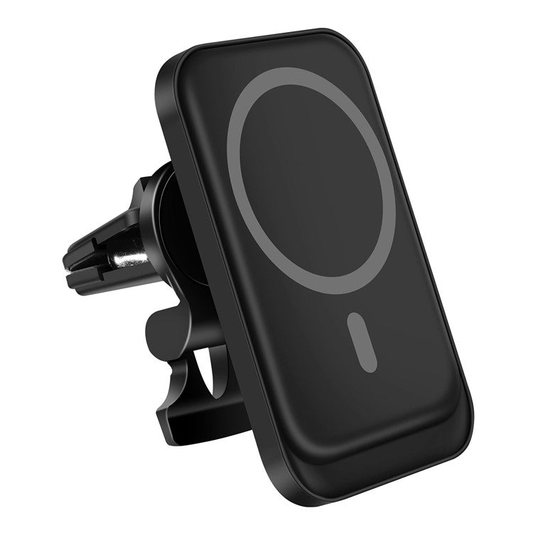 Compatible with MagSafe Car Air Vent 15W Wireless Charger for iPhone 12 / 13 / 14 / 15 Series - Black