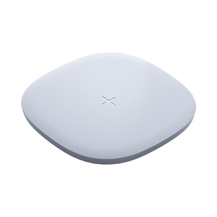 YN-101 15W Fast Wireless Charger with LED Indicator, Slim Mini Charging Pad - White