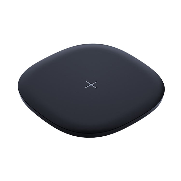 YN-101 15W Fast Wireless Charger with LED Indicator, Slim Mini Charging Pad - Black