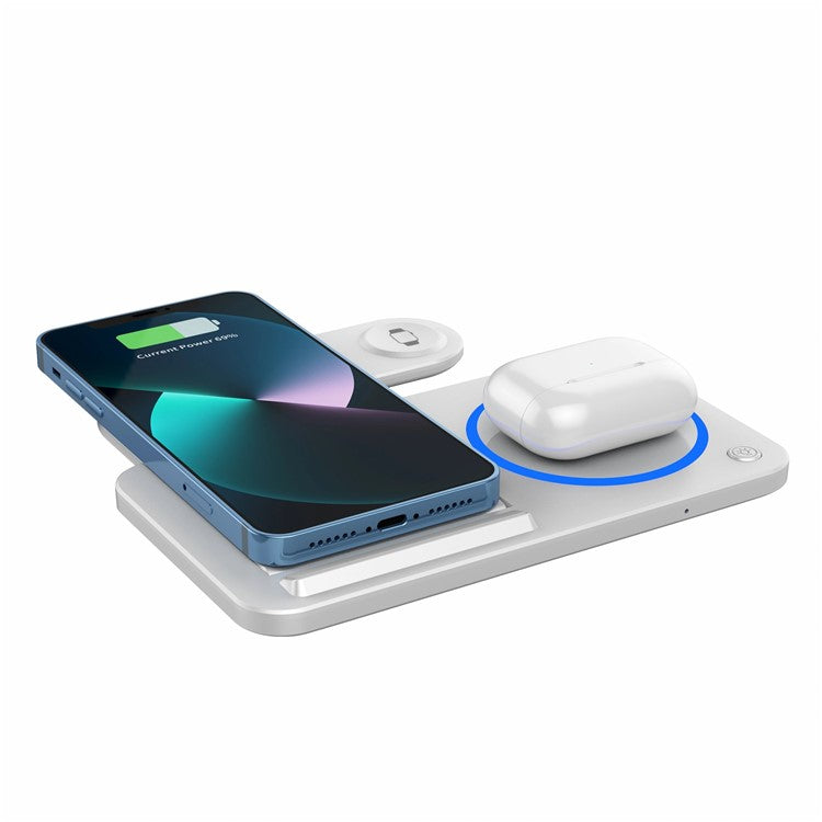 WIWU Wi-W020 Folding 3-in-1 15W Magnetic Wireless Charger Cell Phone Charging Stand