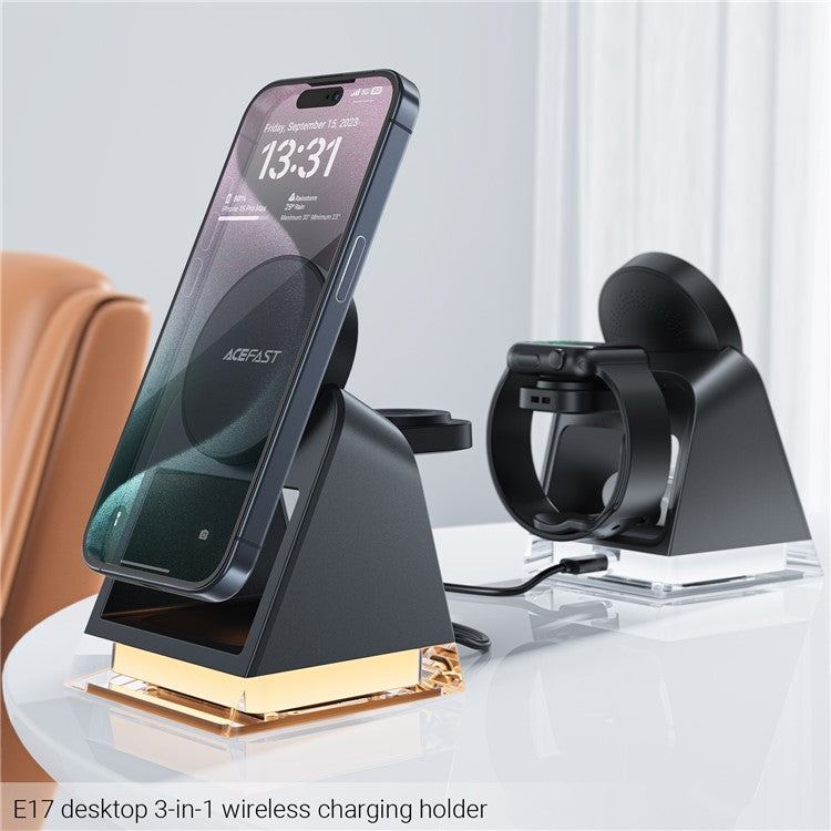 ACEFAST E17 Wireless Charger 3-in-1 Charging Station 20.5W Magnetic Stand Dock