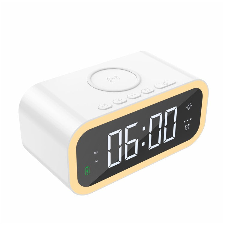 WIWU Wi-W015 15W Wireless Charger Phone Charging Stand Alarm Clock Night Light