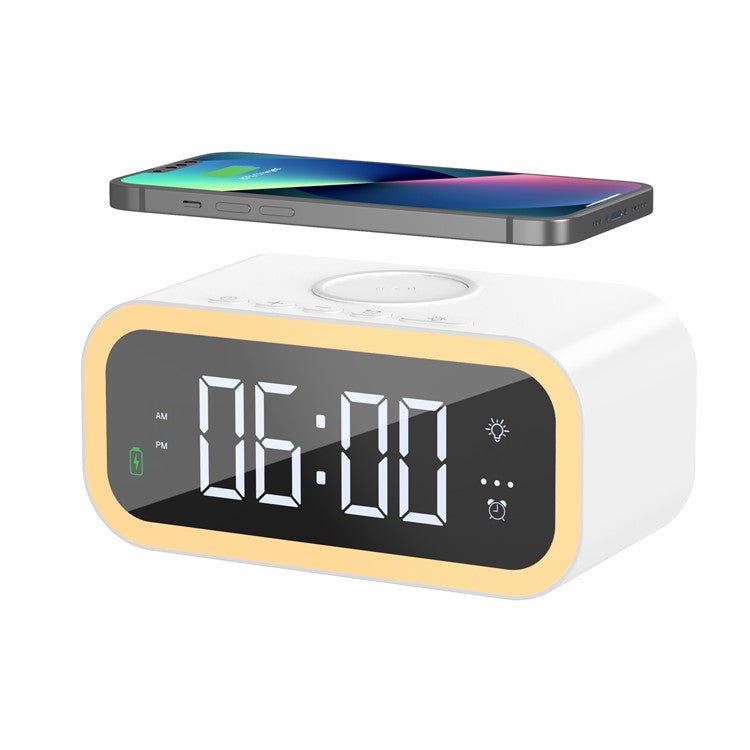 WIWU Wi-W015 15W Wireless Charger Phone Charging Stand Alarm Clock Night Light