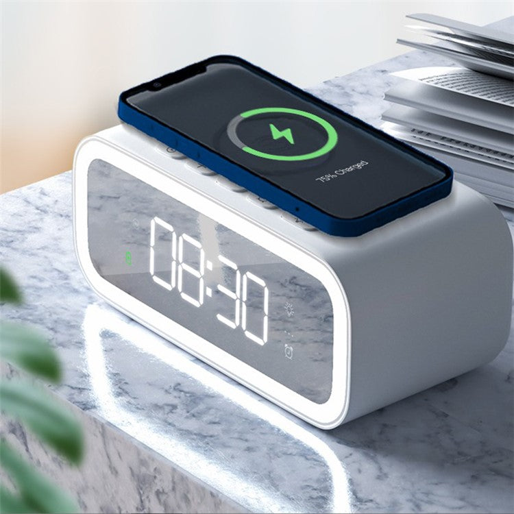 WIWU Wi-W015 15W Wireless Charger Phone Charging Stand Alarm Clock Night Light