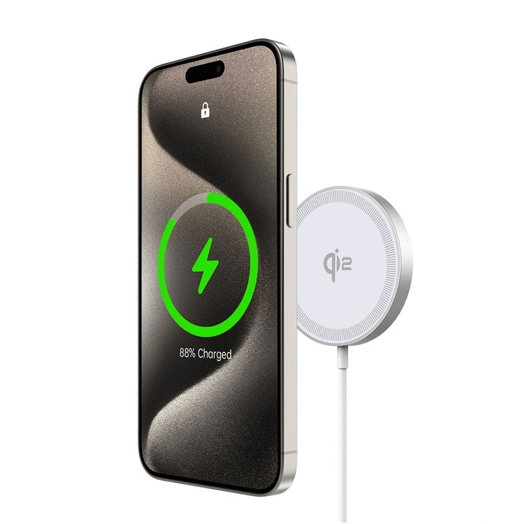 DUZZONA W18 Qi2 15W Fast Charging Magnetic Wireless Phone Charger for iPhone 16 Series / AirPods 4