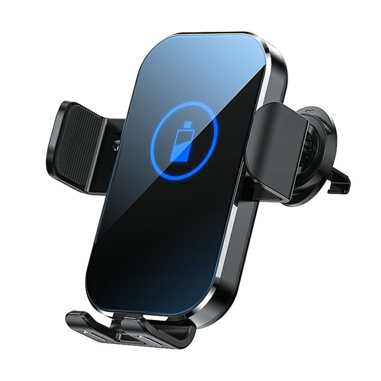 X10 15W Wireless Fast Charging Car Charger Phone Holder Mount Cell Phone Bracket Stand - Black