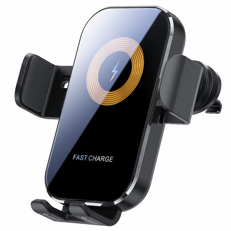 X12 Car Air Vent Touch Sensing Wireless Phone Charger Mount Cell Phone Bracket - Black