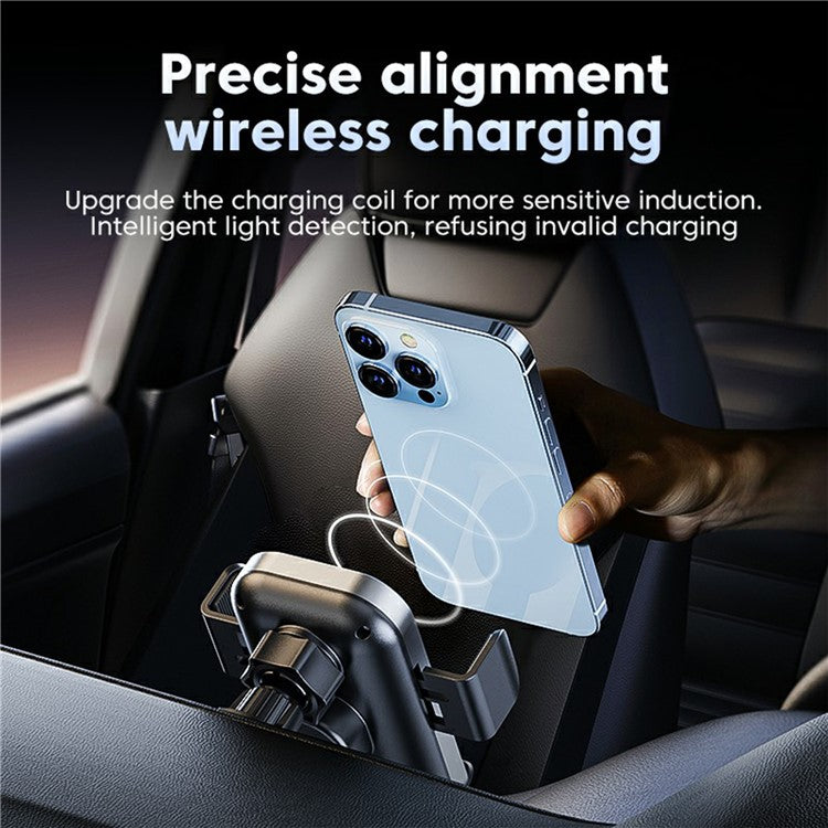 X12 Car Air Vent Touch Sensing Wireless Phone Charger Mount Cell Phone Bracket - Black