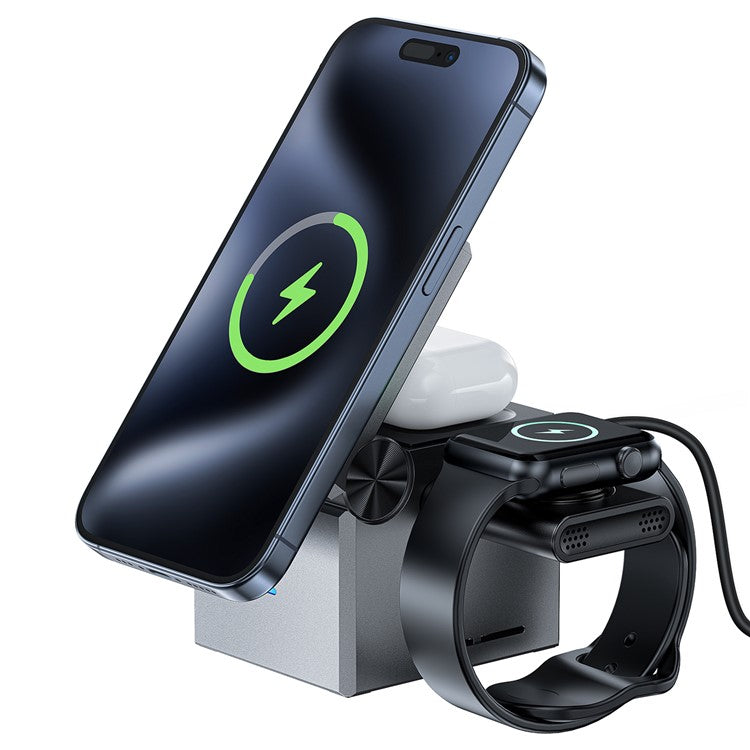 ACEFAST E18 3-in-1 Desktop Wireless Charging Station for Phone / Smart Watch / Earbuds