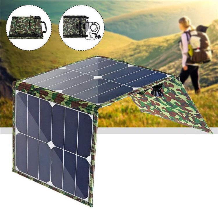 40W 3 Foldable Solar Panel IP65 Water Resistant Portable Camouflage Solar Charger for Camping, Hiking, Traveling