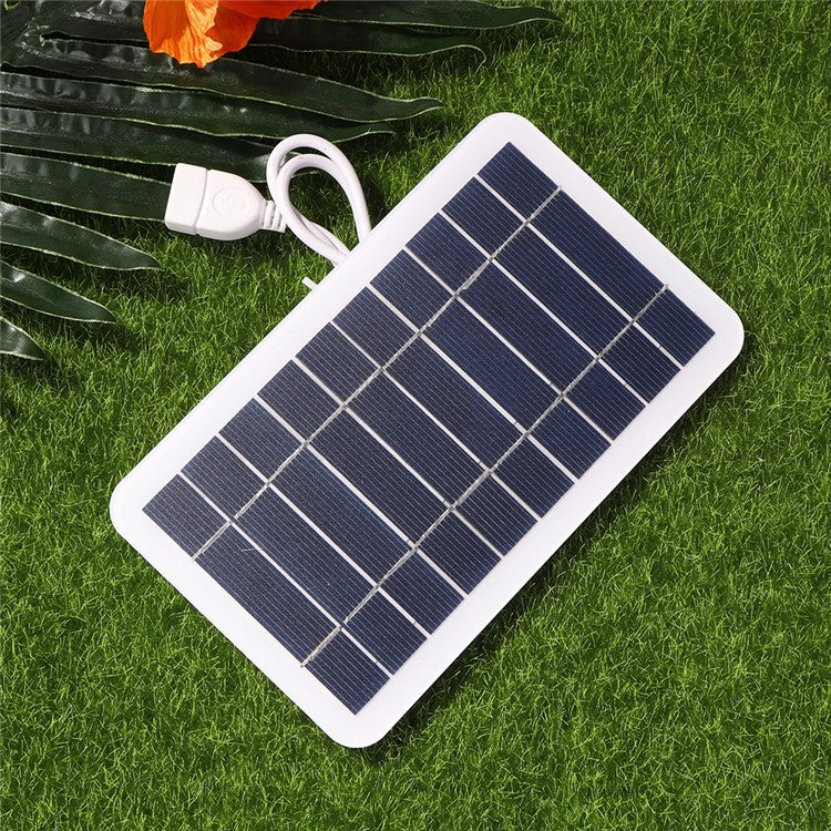 2W 5V Monocrystalline Silicon Solar Panel USB Charger Portable Outdoor Power Bank for Camping Hiking